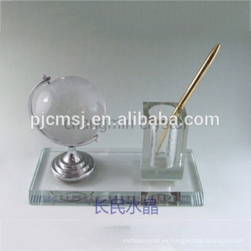 Crystal Pen Holder Bola de cristal para el conjunto de efectos de escritorio de la oficina